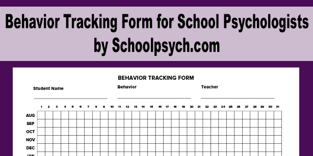 Behavior Tracking Form for School Psychologists