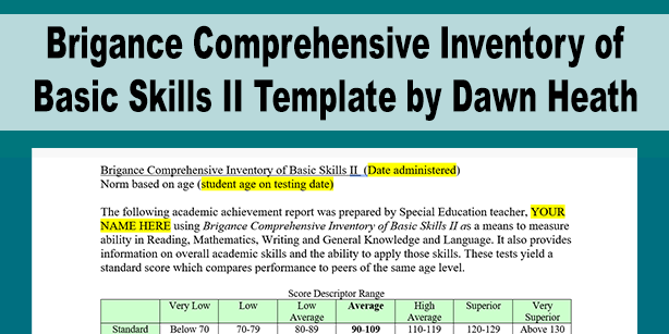 Brigance Comprehensive-Inventory-of-Basic-Skills-II template photo