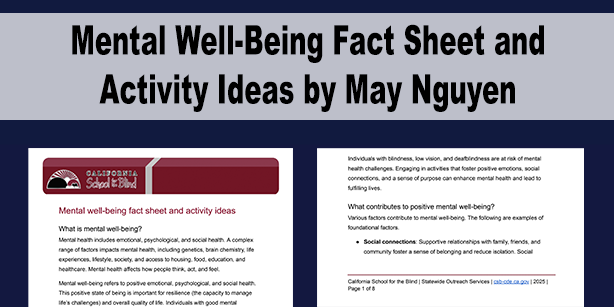 Mental Well-Being Fact Sheet Resources Page Revised